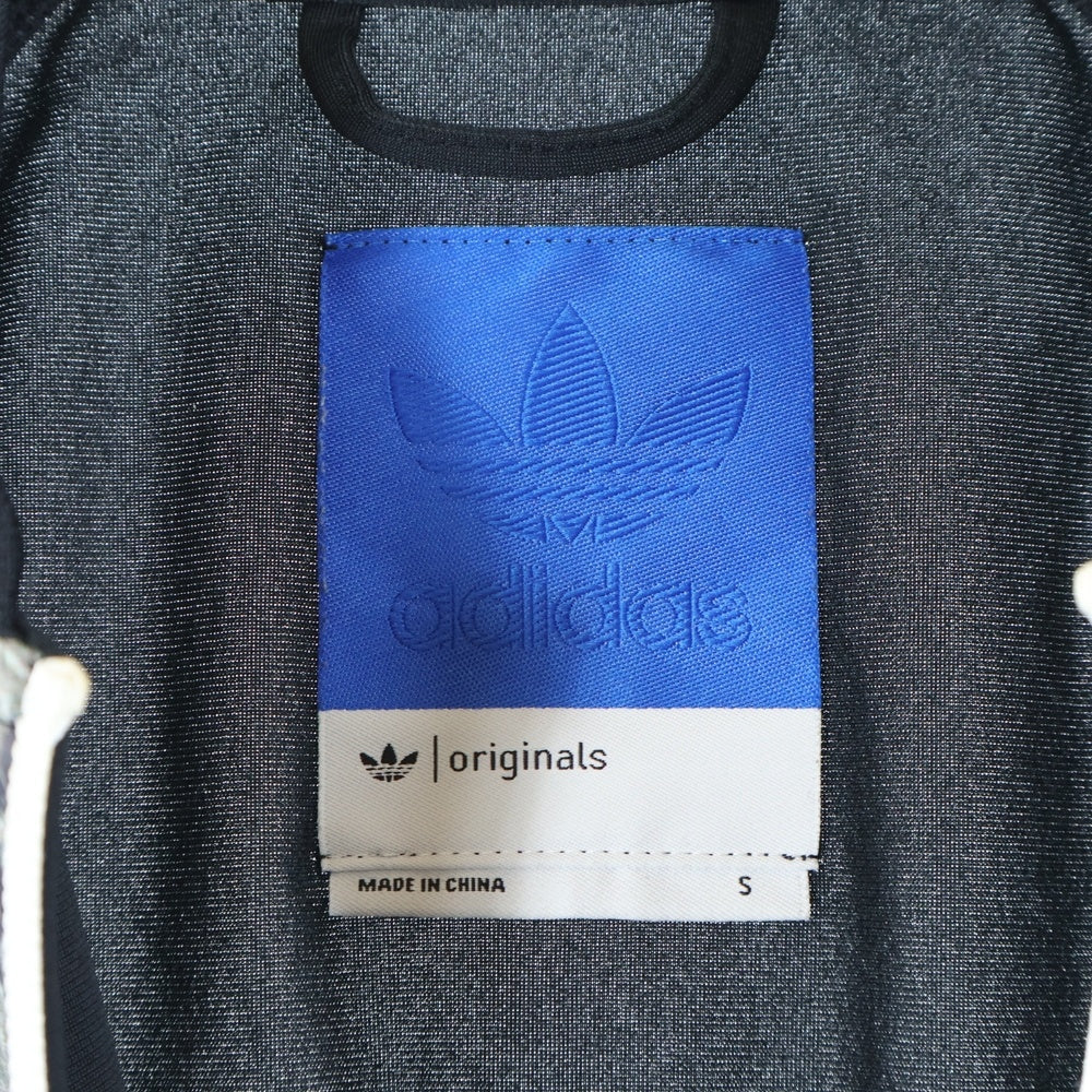 adidas(アディダス) 総柄 ジップアップ トラックジャケット ブラック V19962
