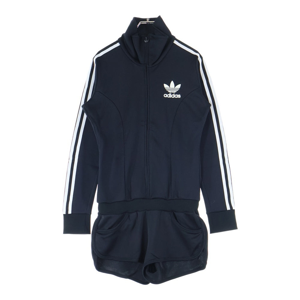 adidas(アディダス) ジップアップ トラックジャケット ショーツ オールインワン ブラック 013403 レディース
