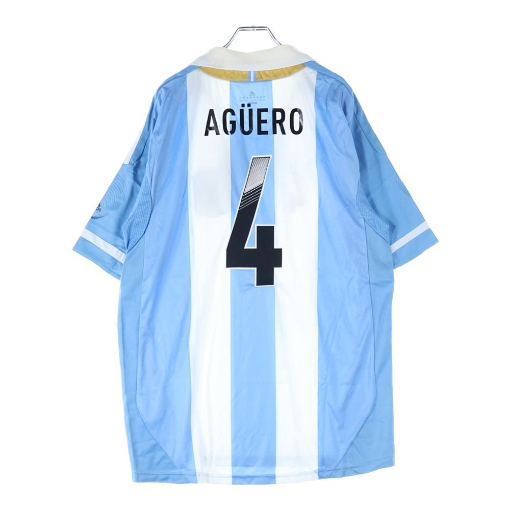 adidas(アディダス) アルゼンチン代表 AGUERO 背番号4 ユニフォーム 半袖Tシャツ カットソー ブルー