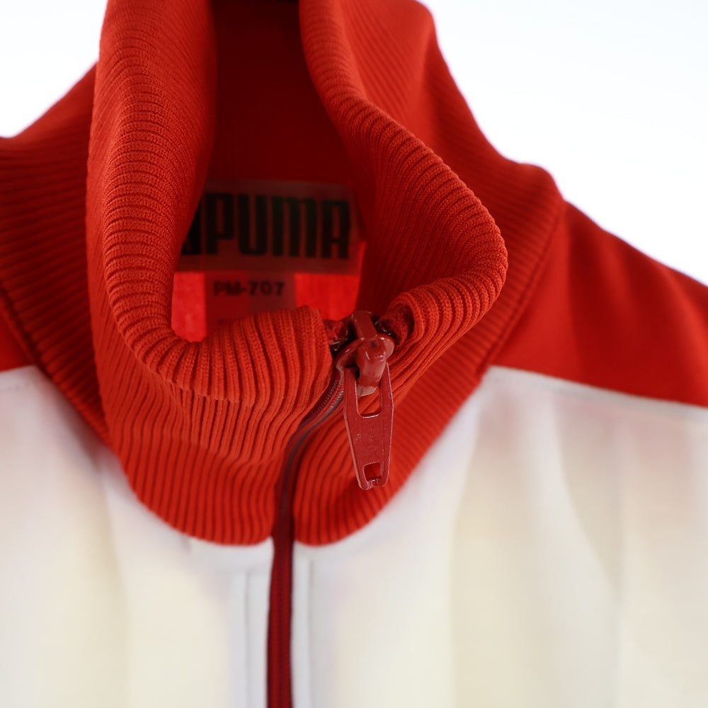 PUMA(プーマ) 70s～80s ジップアップ トラックジャケット ホワイト/レッド PM-707
