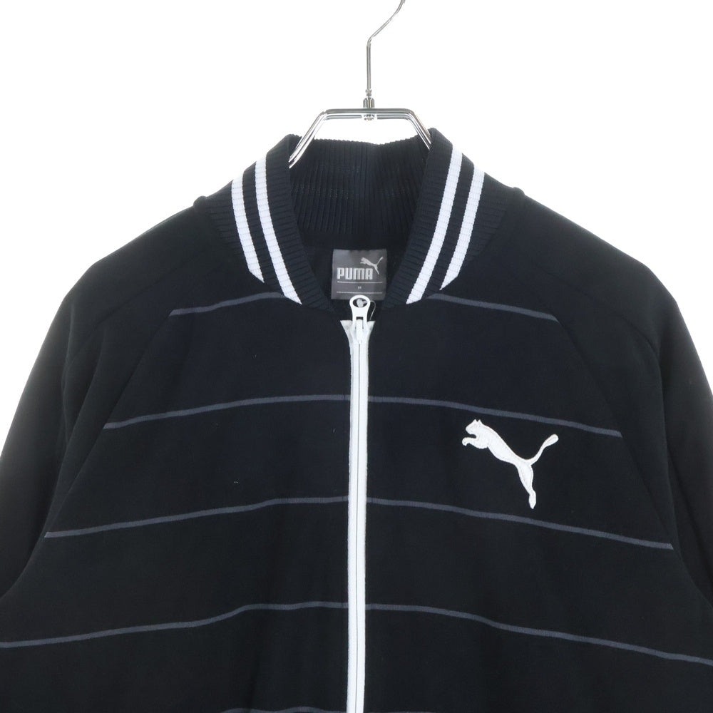 PUMA(プーマ) ボーダー ジップアップ トラックジャケット ブラック 514756-01