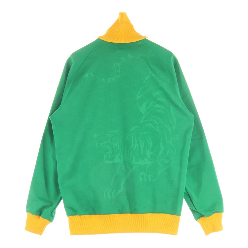 Onitsuka Tiger(オニツカタイガー) 総柄 ジップアップ トラックジャケット グリーン/イエロー OKJ080