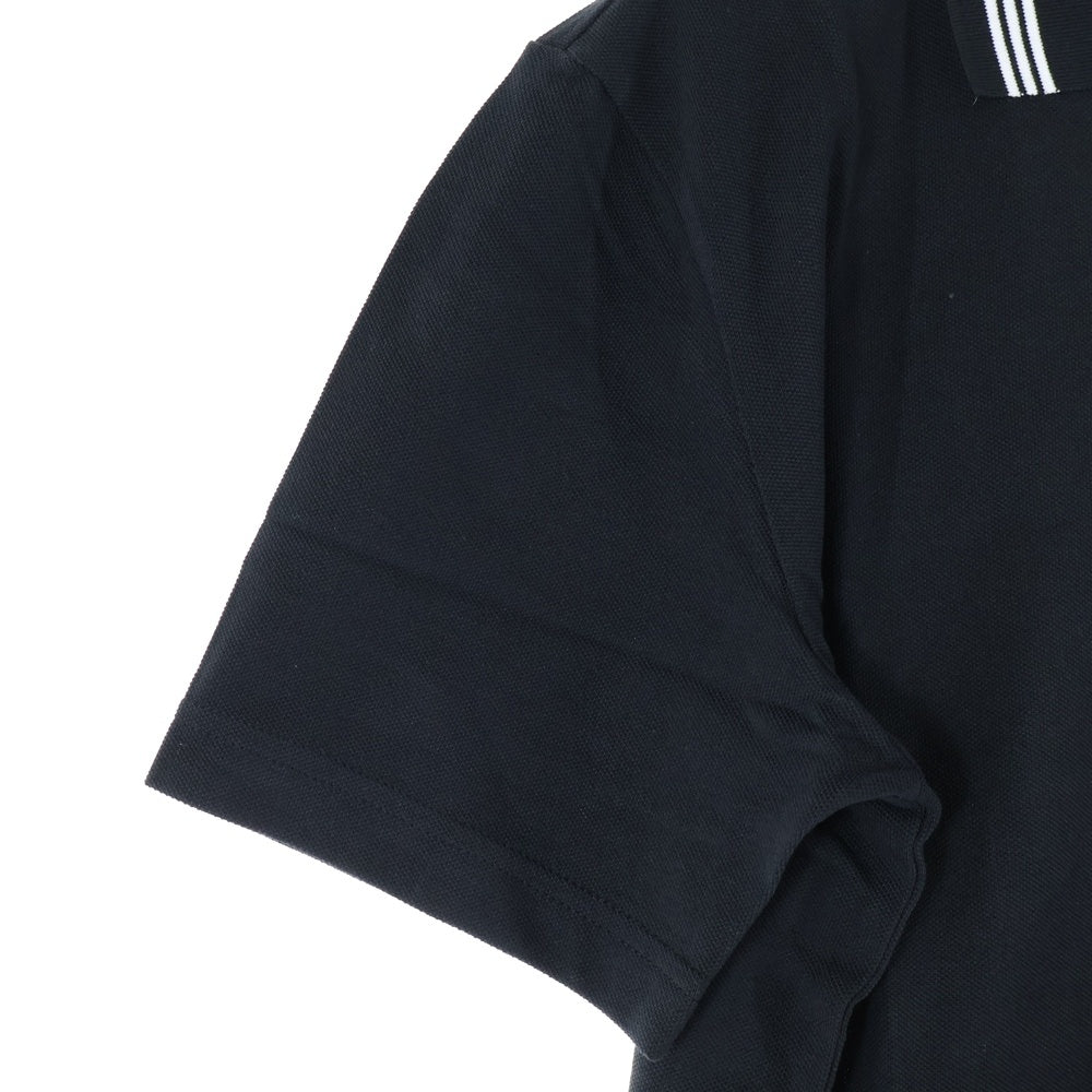 adidas(アディダス) ロゴ刺繍 半袖ポロシャツ ブラック FM9952