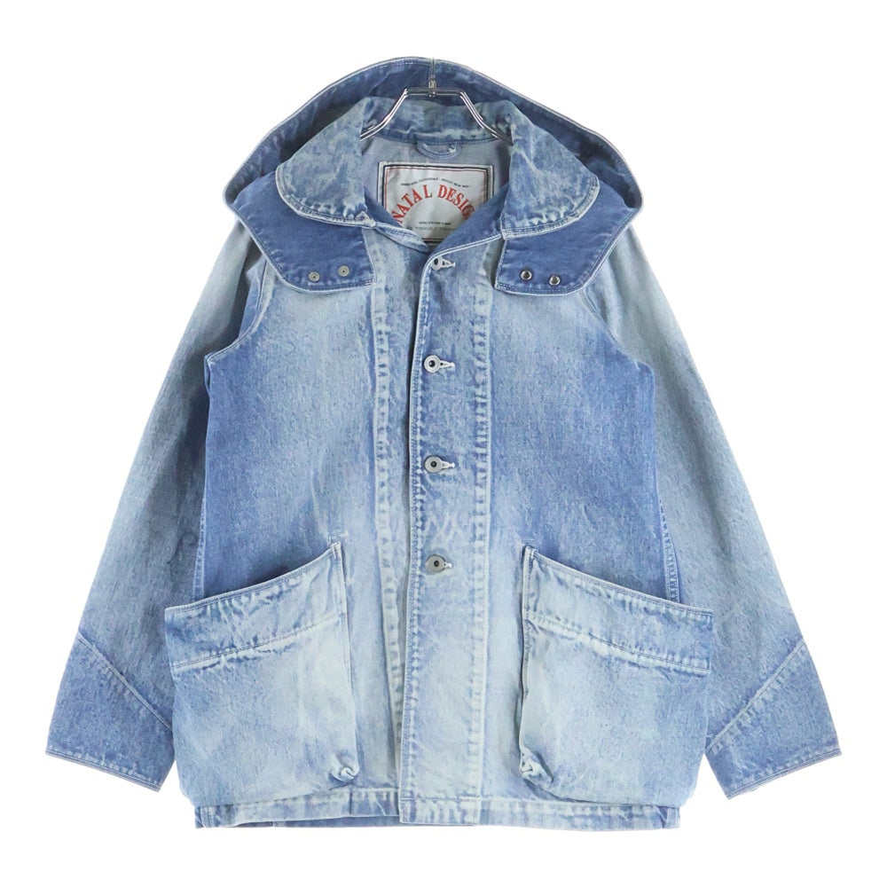 NATAL DESIGN(ネイタルデザイン) フード付き デニムジャケット インディゴ