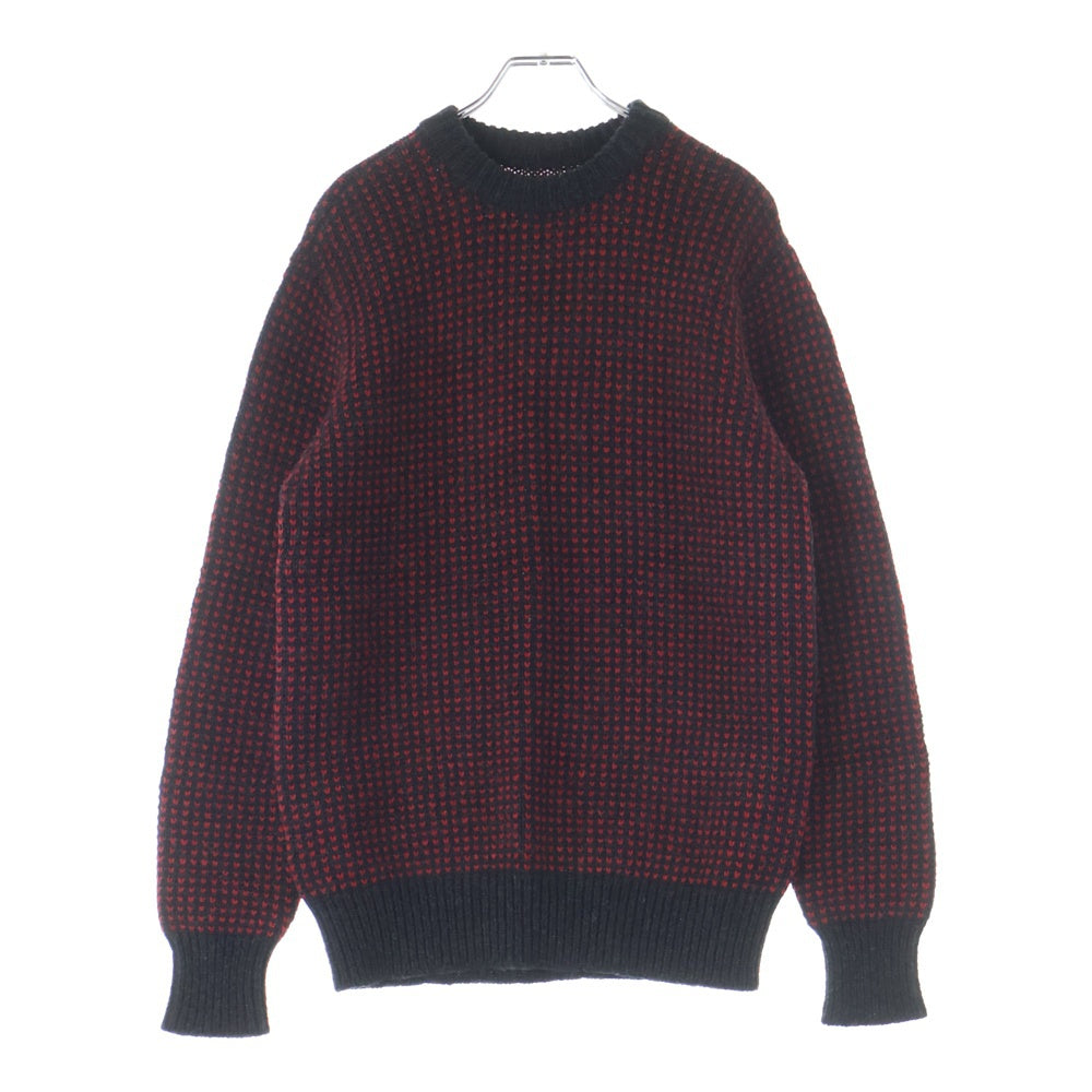 L.L.Bean(エルエルビーン) ウール クルーネック ニット セーター レッド/ネイビー 266472