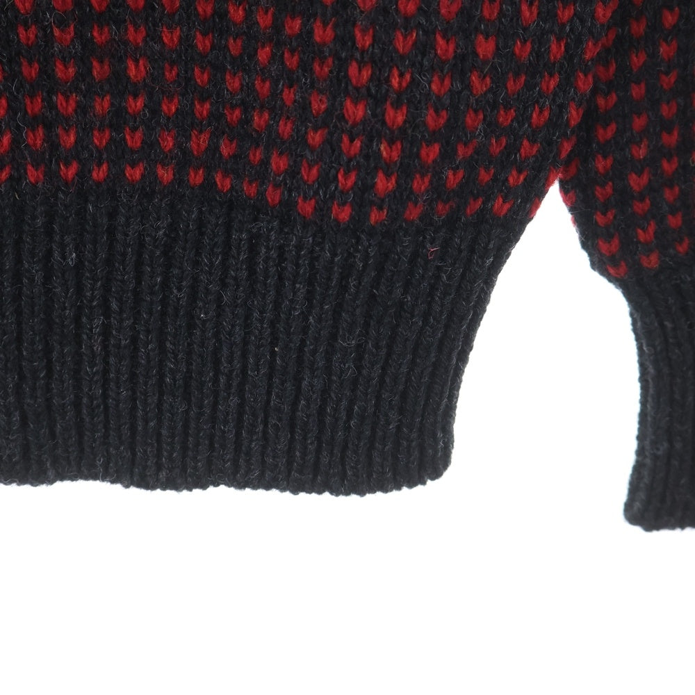 L.L.Bean(エルエルビーン) ウール クルーネック ニット セーター レッド/ネイビー 266472