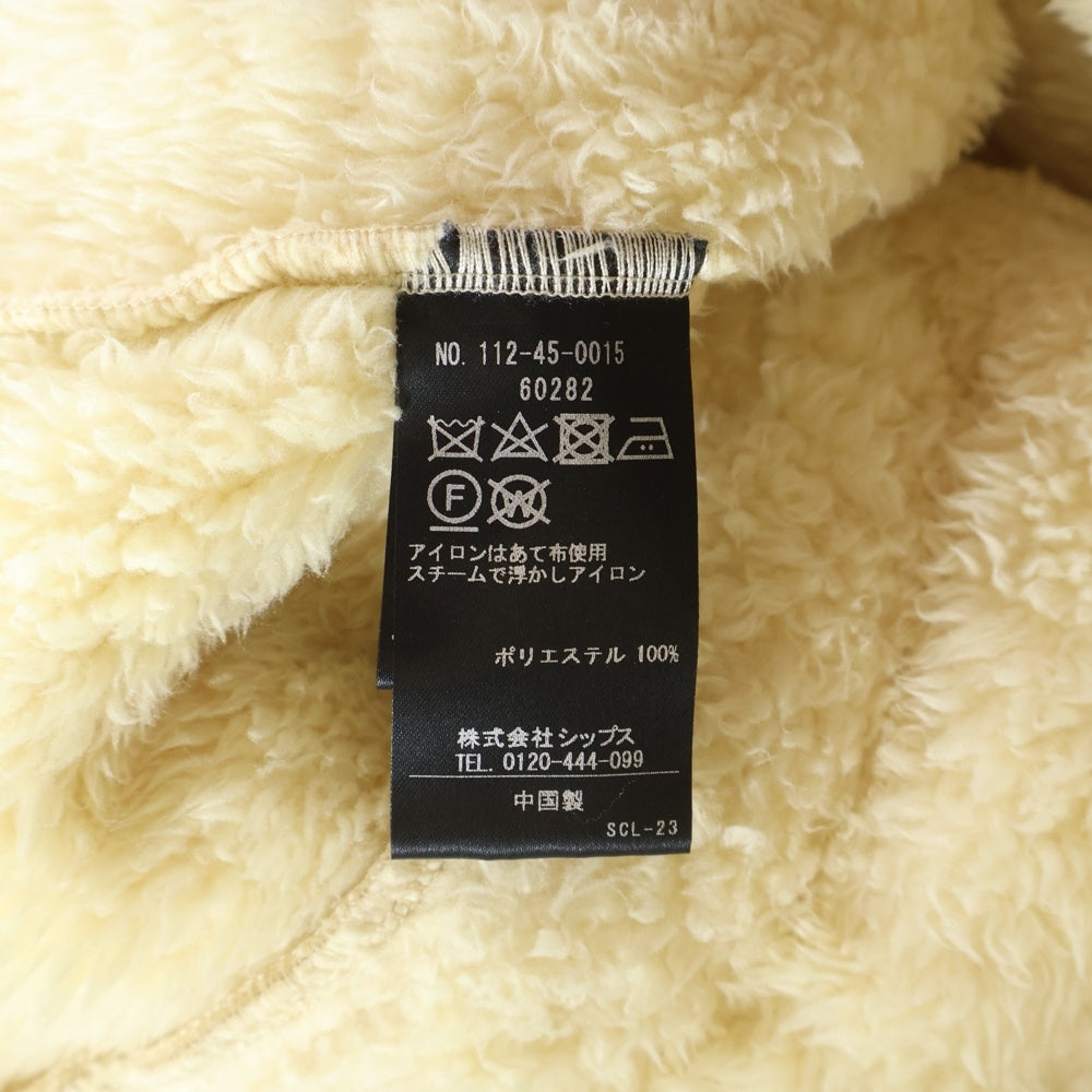 RUSSELL ATHLETIC(ラッセルアスレチック) SHIPS別注 ジップアップ ボアフーディ フリースジャケット アイボリー RC-19290SH