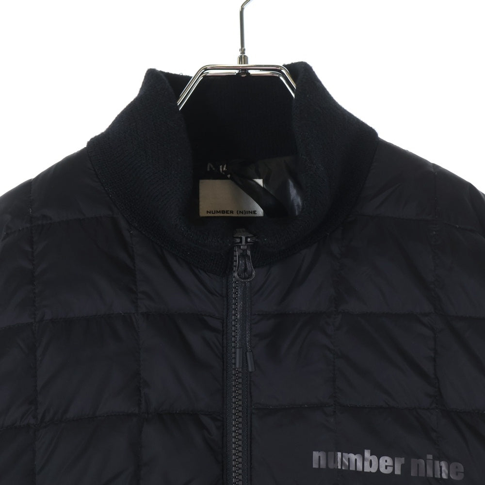 TAION(タイオン) ×NUMBER (N)INE ナンバーナイン ジップアップ ライトダウンジャケット ブラック