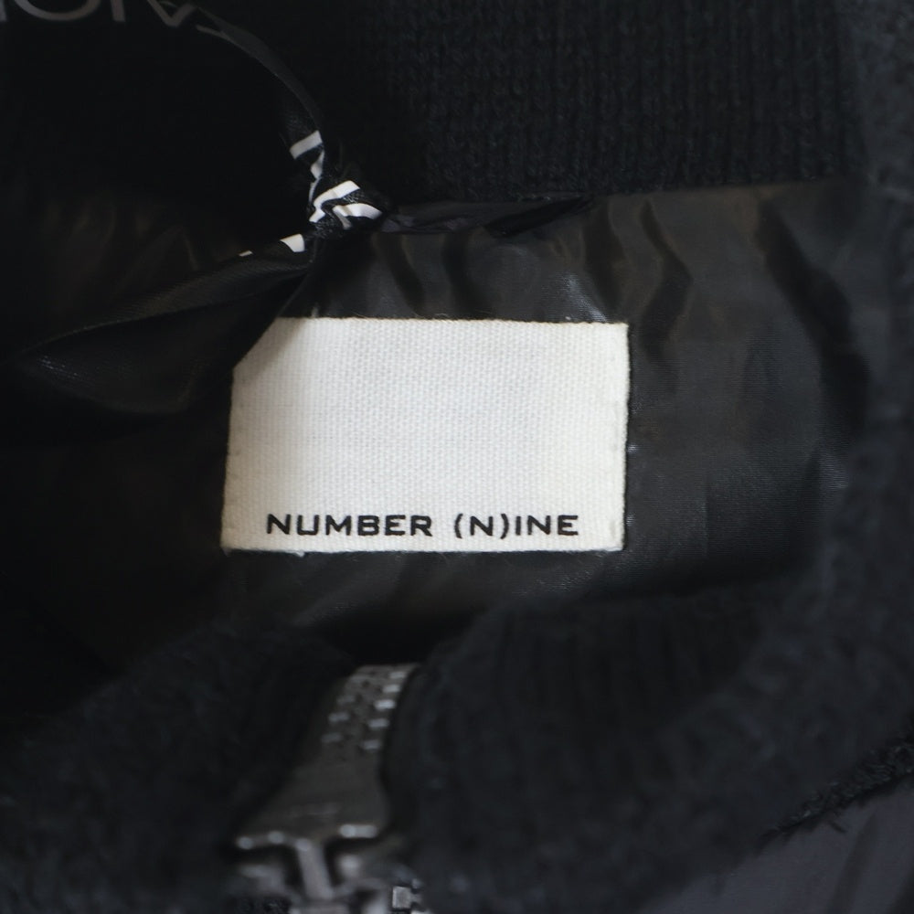 TAION(タイオン) ×NUMBER (N)INE ナンバーナイン ジップアップ ライトダウンジャケット ブラック