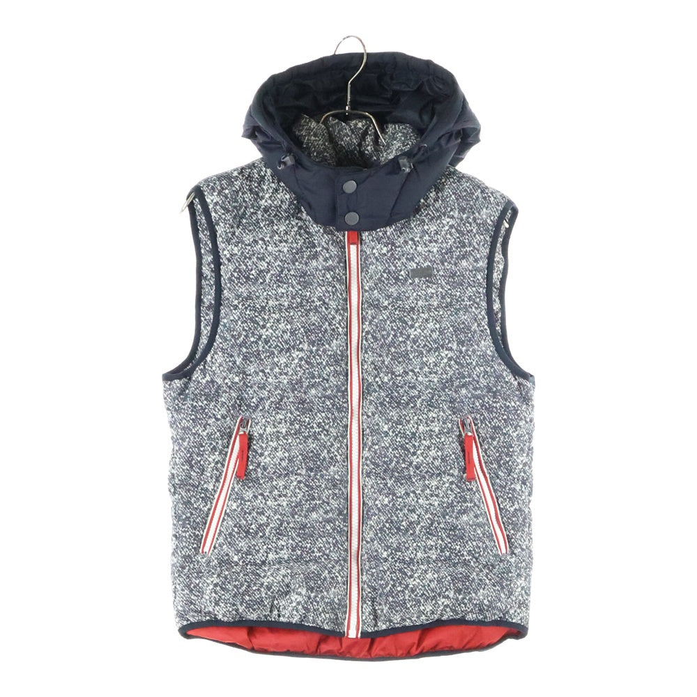 NAPAPIJRI(ナパピリ) フード付き ジップアップ ダウンベスト ジャケット グレー W13-ALGAR