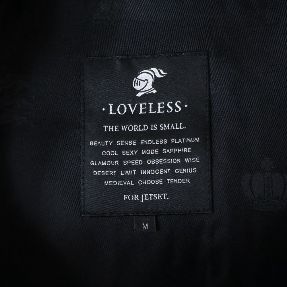 LOVELESS(ラブレス) ハウンドトゥース ラビットファー ダウンベスト グレー RMP56-109-05