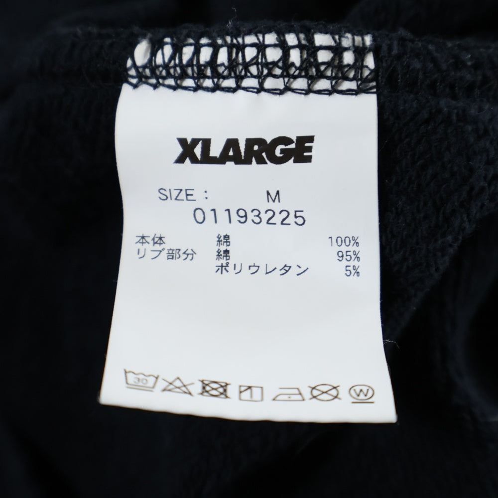 X-LARGE(エクストララージ) 総柄ロゴ プルオーバー スウェット パーカー 01193225 ブラック