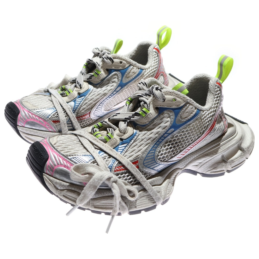 BALENCIAGA(バレンシアガ) 3XL SNEAKER スリーエックスエル ユーズド加工 メッシュ レースアップ ローカットシューズ スニーカー マルチ レディース