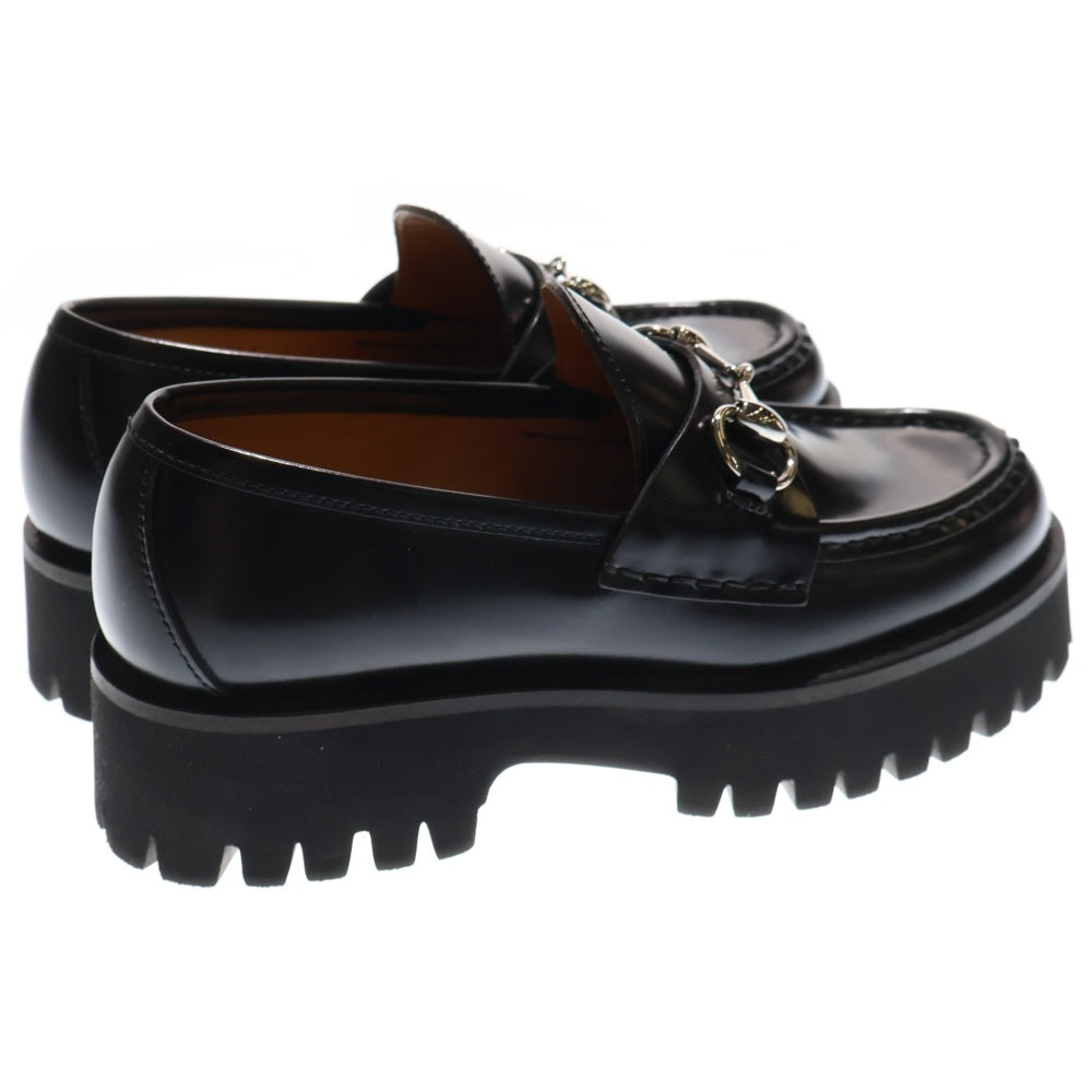 GUCCI(グッチ) ホースビット レザー 厚底 ローファー ブラック レディース 764211