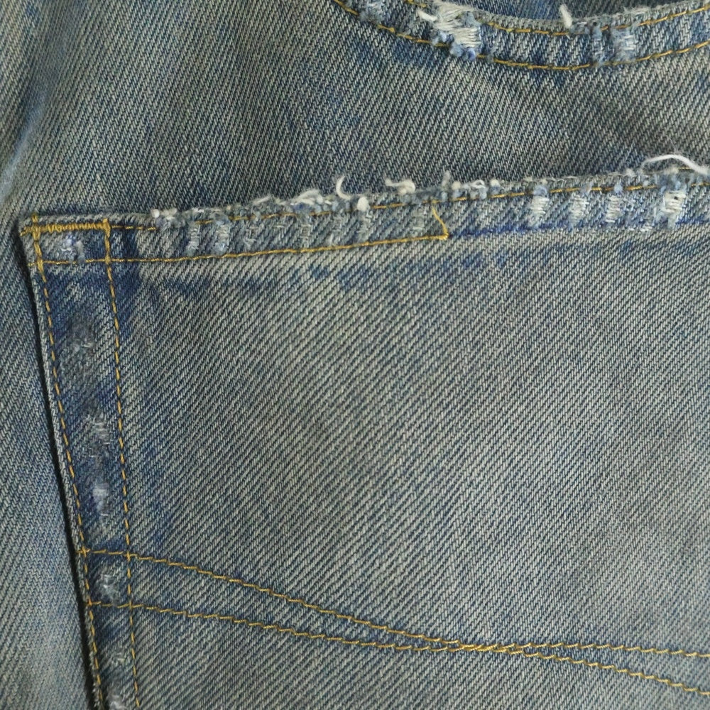 BALENCIAGA(バレンシアガ) 23AW PATCHED POCKET BAGGY JEANS 751111 ダメージ加工 バギーデニムパンツ インディゴ