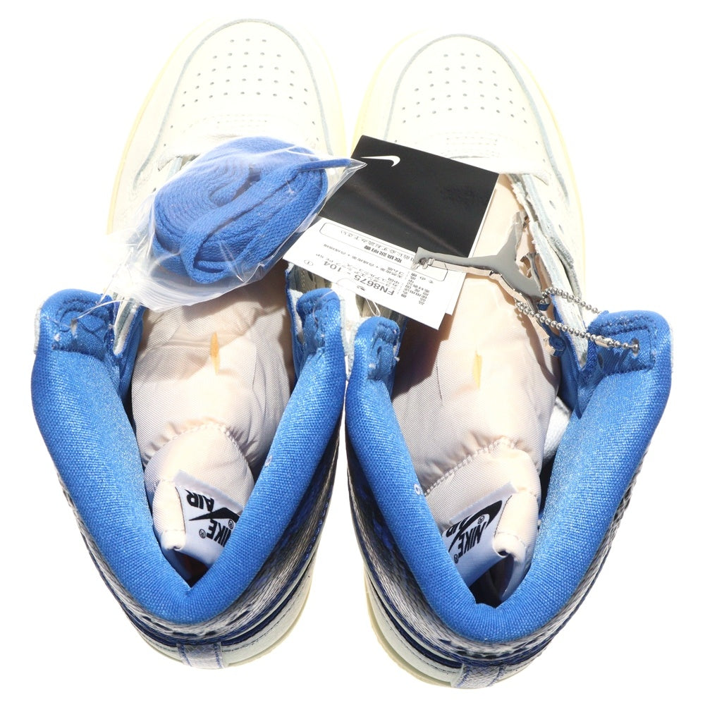 NIKE(ナイキ) ×Awake NY JORDAN AIR SHIP SP Game Royal FN8675-104 アウェイク ジョーダン エアシップ ゲームロイヤル ハイカットスニーカー ホワイト/ブルー US9/27.0cm