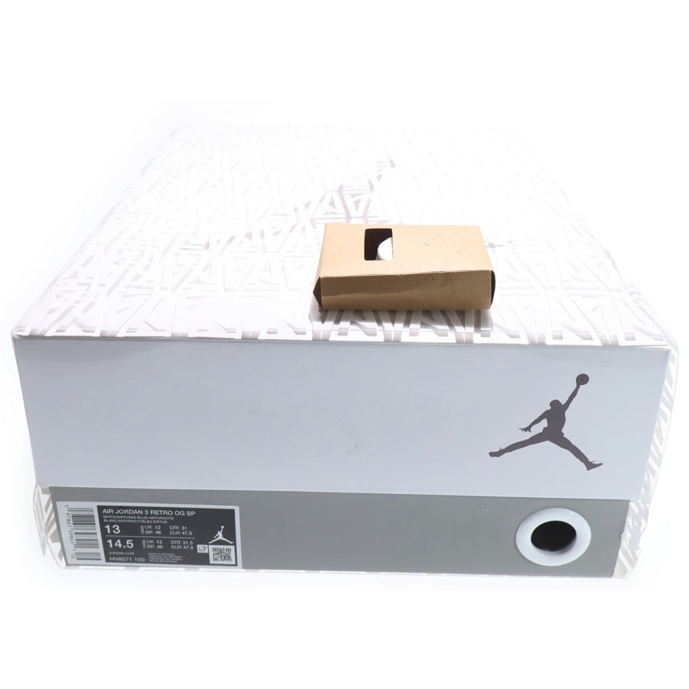 NIKE(ナイキ) ×A MA MANIERE AIR JORDAN 3 RETRO OG SP FOR THE LOVE HV8571-100 エアジョーダン3 レトロ フォー ザ ラブ ハイカットスニーカー US13/31.0cm ホワイト
