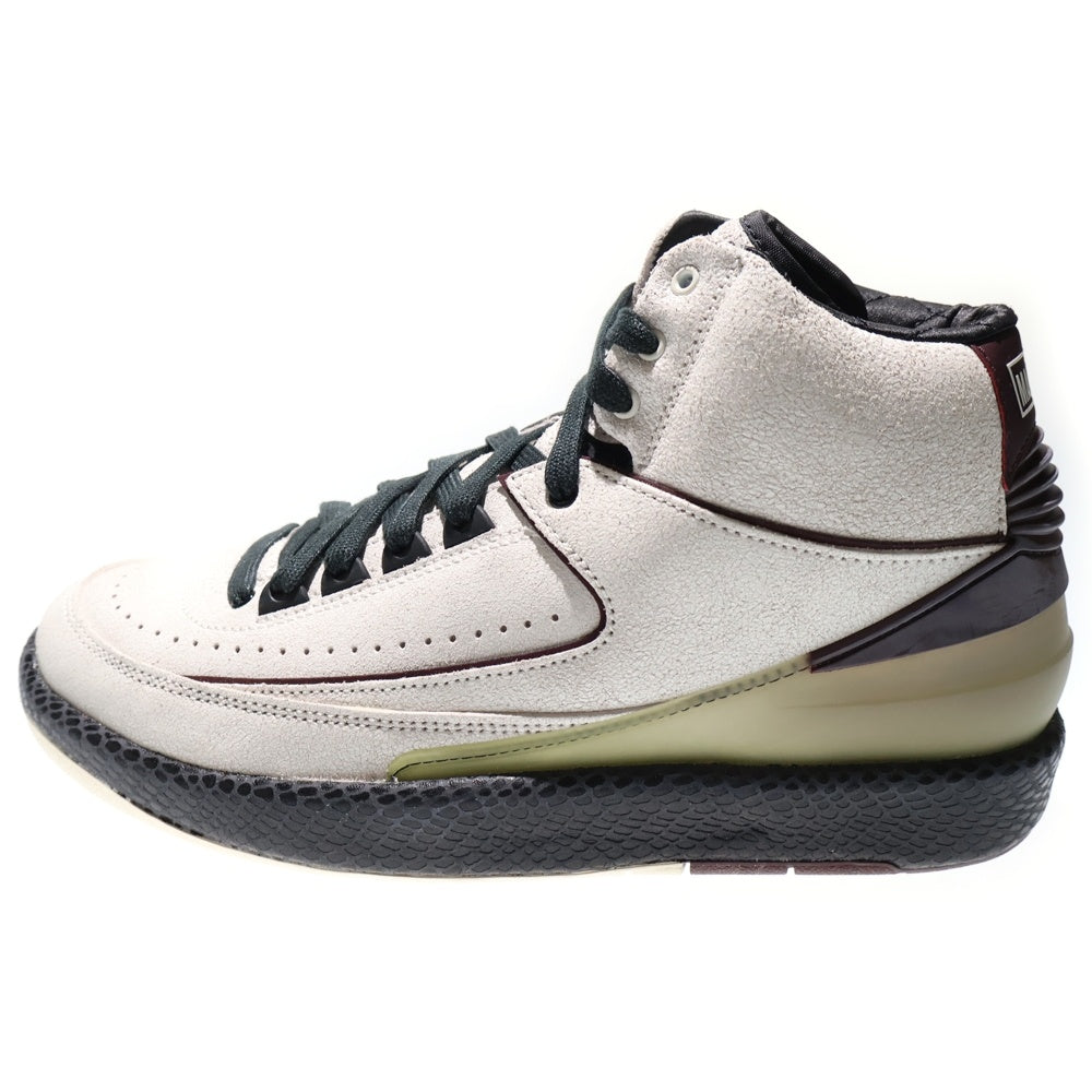 NIKE(ナイキ) ×A MA MANIERE AIR JORDAN 2 RETRO SP DO7216-100 ア マ マニエール エアジョーダン 2 レトロ ハイカットスニーカー ホワイト/バーガンディ US8.5/26.5cm