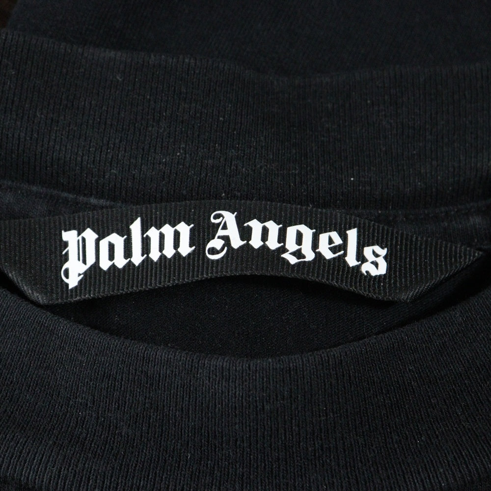 Palm Angels(パームエンジェルス) STAR SPRAYED T-SHIRT PMAA001C99JER024 ロゴプリント 半袖Tシャツ カットソー ブラック