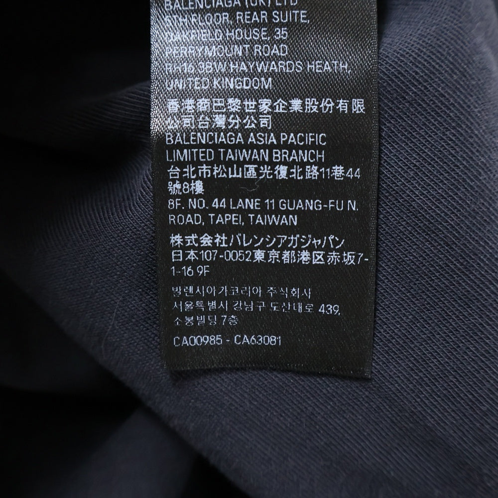 BALENCIAGA(バレンシアガ) 24SS SEE NOW BUY NOW TEE 787358 TQVE8 ダメージ加工 プリント クルーネック 半袖Tシャツ カットソー ブラック