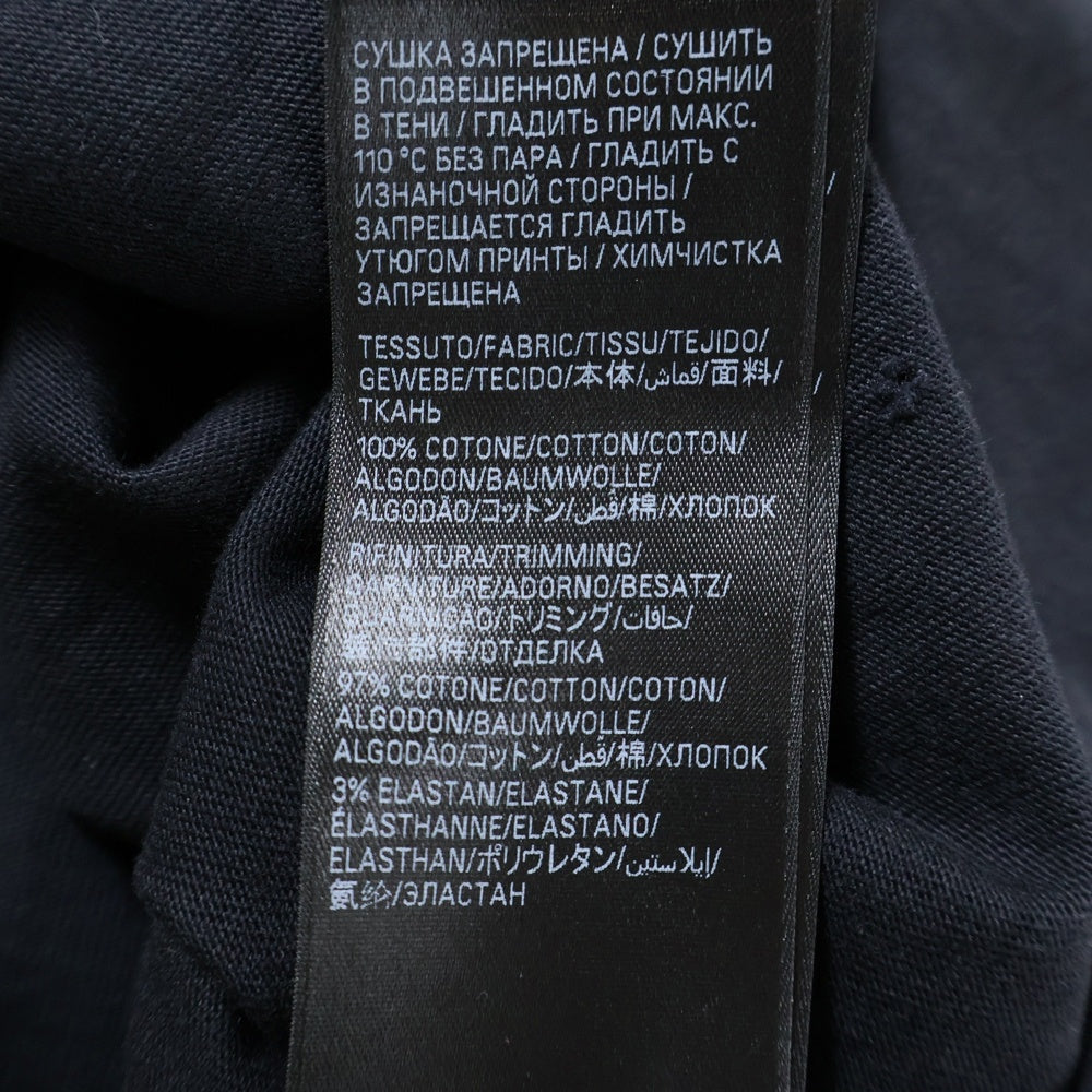 BALENCIAGA(バレンシアガ) 24SS PARIS MOON Double Front 791615 TQVY2 USED加工 パリ ムーン オーバーサイズ半袖Tシャツ カットソー ブラック