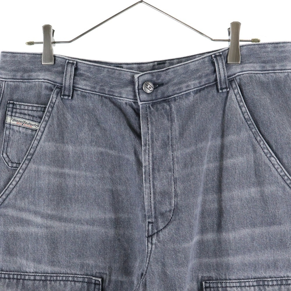 DIESEL(ディーゼル) D-TOUCH-CARGO A15767 ボタンフライ デニムカーゴパンツ グレー