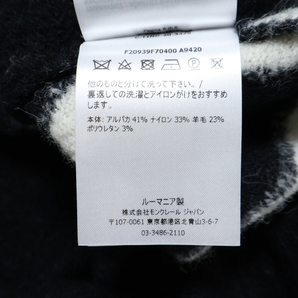 MONCLER(モンクレール) 21AW LUPETTO TRICOT ハイネックウールニットセーター F20939F70400 A9420 ブラック レディース