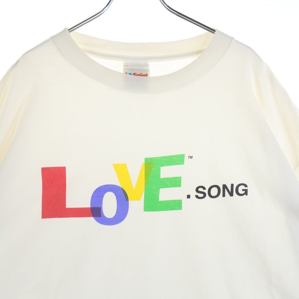 SAINT MICHAEL(セントマイケル) LOVE SONG SS TEE ラブソング フロントプリント半袖カットソー SM-HR8-0000-019 ホワイト