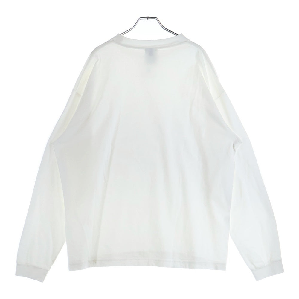 SAINT MICHAEL(セントマイケル) BR_LS TEE ボーンレイズ フロントプリント長袖カットソー SM-YS8-0000-C09 ホワイト