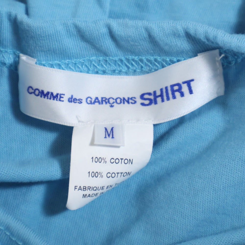 COMME des GARCONS SHIRT(コムデギャルソンシャツ) バックプリント長袖Tシャツ ブルー FP-T021