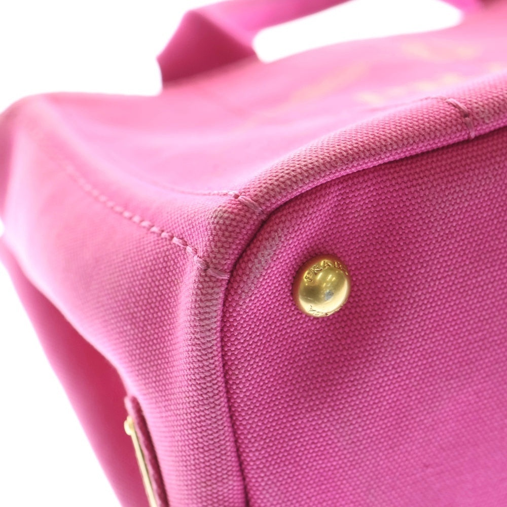 PRADA(プラダ) CANAPA 1BG439 カナパ キャンバス 2WAYトートバッグ ピンク レディース