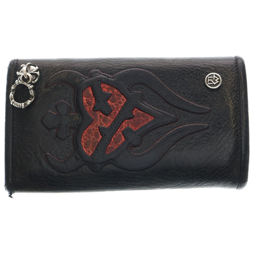 トラヴィスワーカー レザーウォレット Travis Walker(トラヴィスワーカー) クロスモチーフボタン レザー