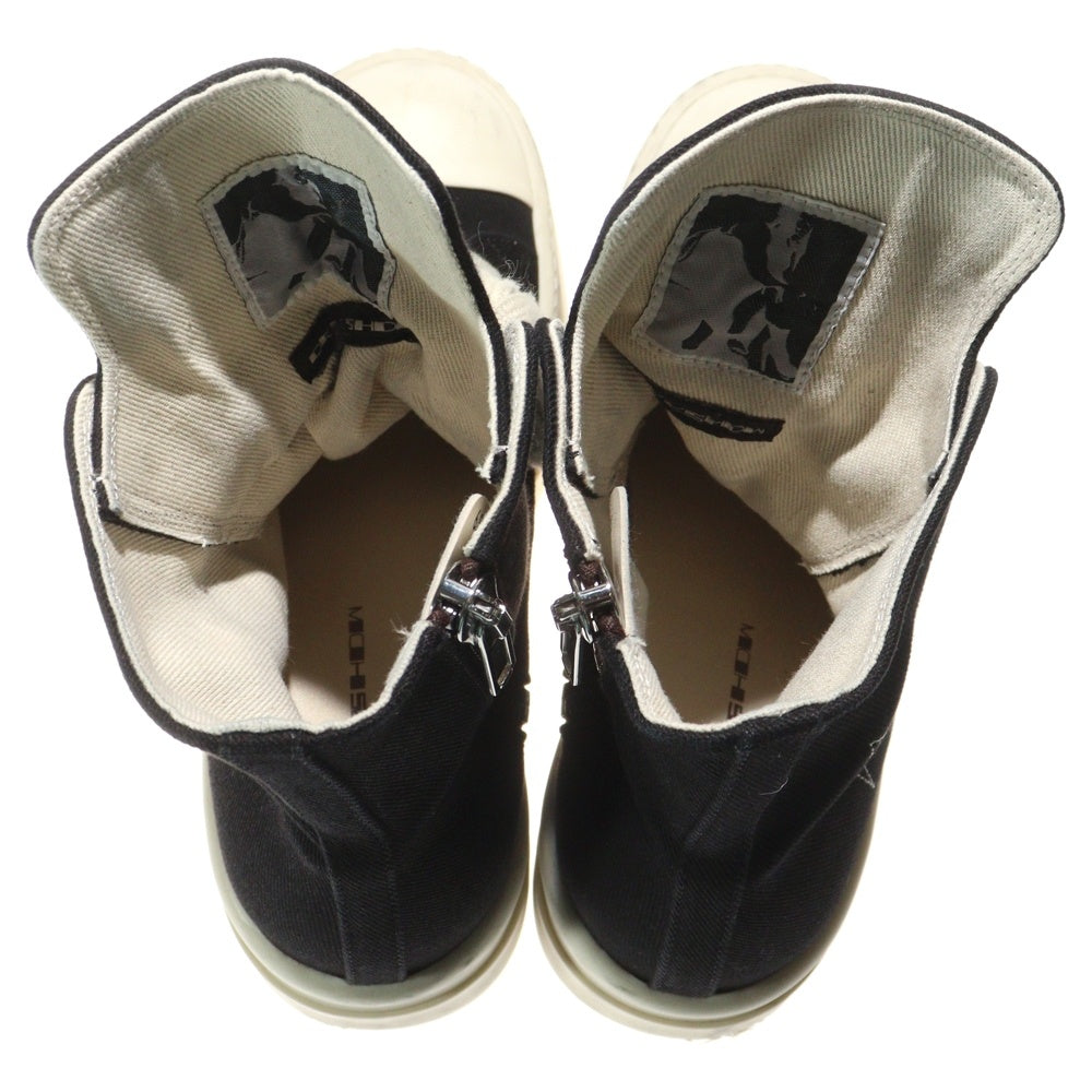 DRKSHDW(ダークシャドウ) DOUBLE BUMPER SNEAKS DU01E3831 ダブルバンパー 刺繍ジップアップハイカットスニーカー ブラック