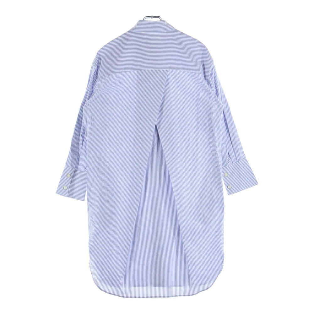 MADISONBLUE(マディソンブルー) 刺繍 ストライプ 長袖シャツ ブルー/ホワイト レディース MB201-4032