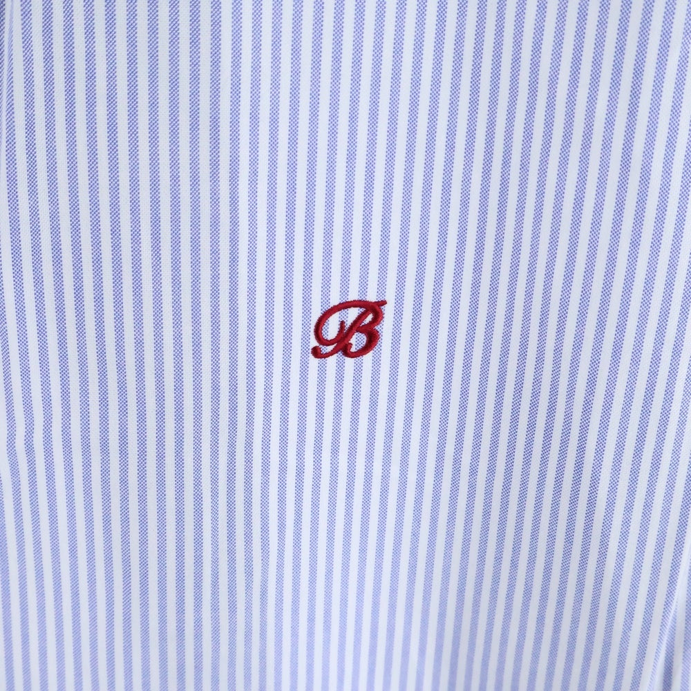 MADISONBLUE(マディソンブルー) 刺繍 ストライプ 長袖シャツ ブルー/ホワイト レディース MB201-4032