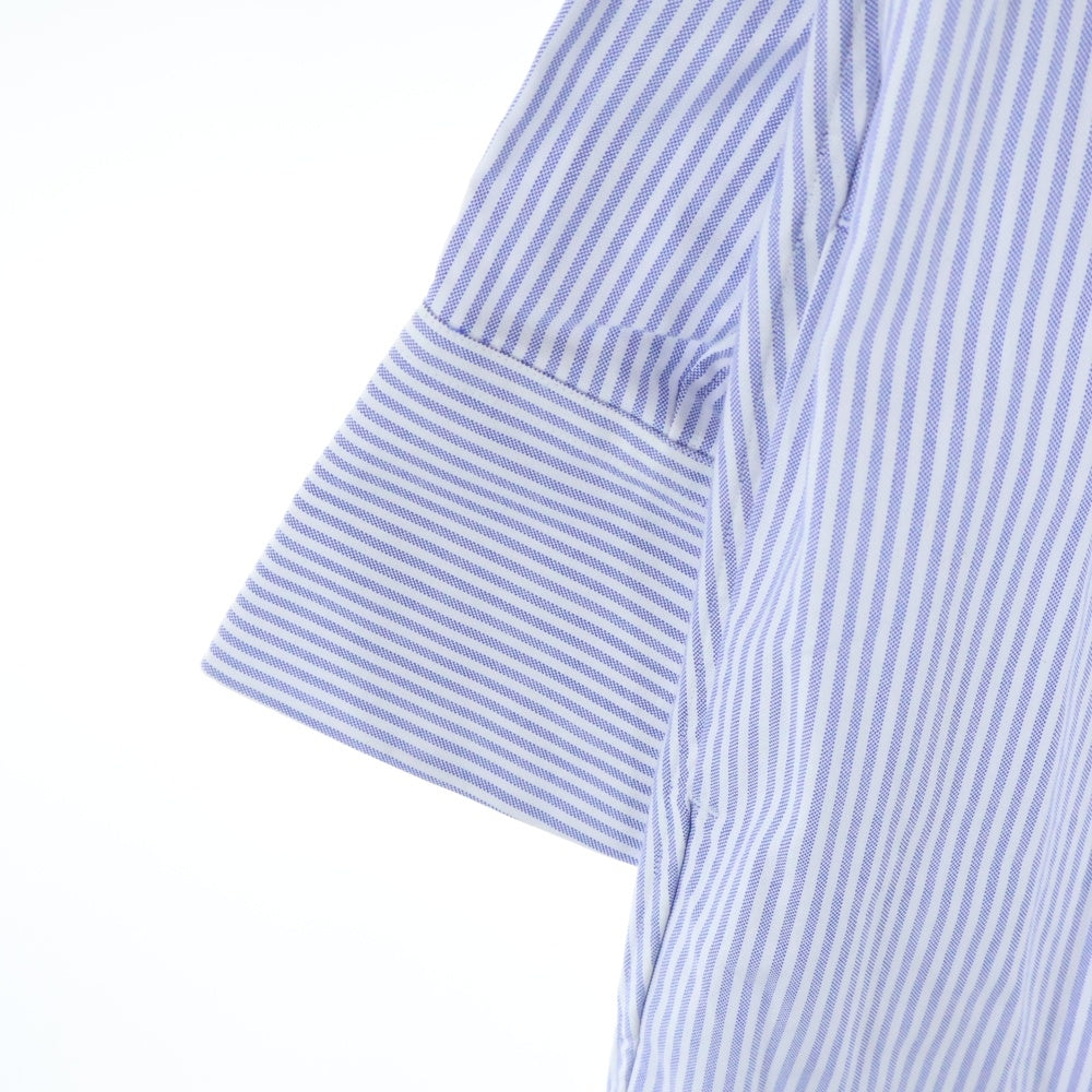 MADISONBLUE(マディソンブルー) 刺繍 ストライプ 長袖シャツ ブルー/ホワイト レディース MB201-4032