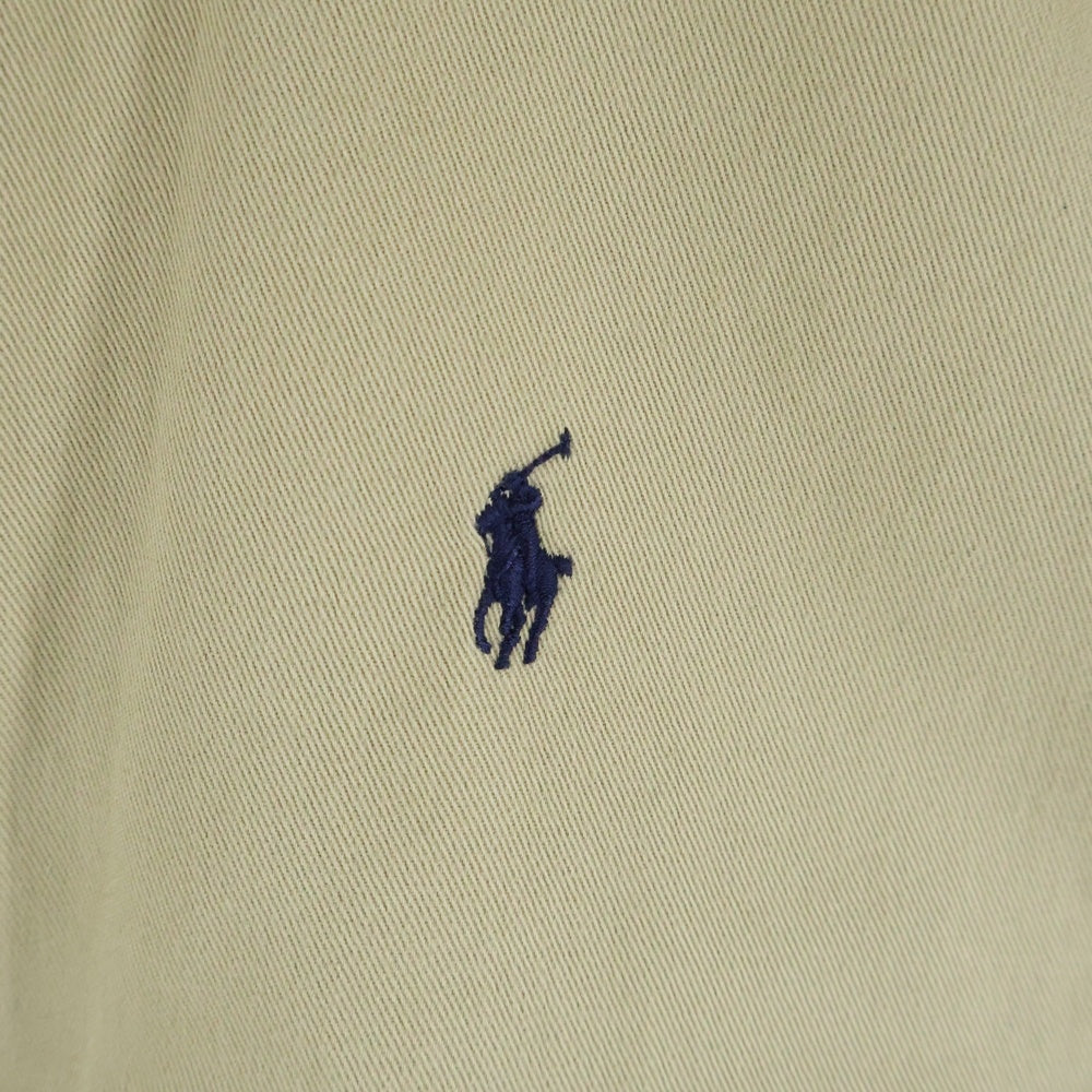 POLO RALPH LAUREN(ポロラルフローレン) 90s 刺繍 ジップアップ スイングトップ ジャケット ベージュ JR-RL-SM0711