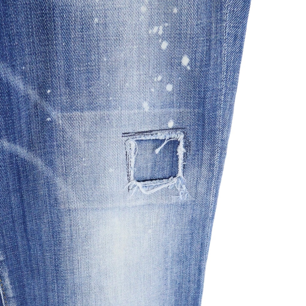 DSQUARED2(ディースクエアード) Jennifer Jean ジェニファージーンズ スキニー ダメージ加工 デニムパンツ レディース インディゴ S75LB0282p