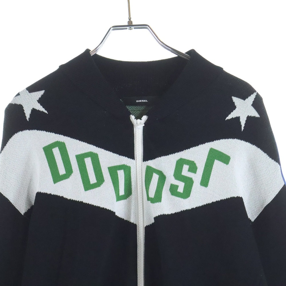 DIESEL(ディーゼル) シースルーニット ブルゾン ジップアップ レディース ブラック 00E8M200034