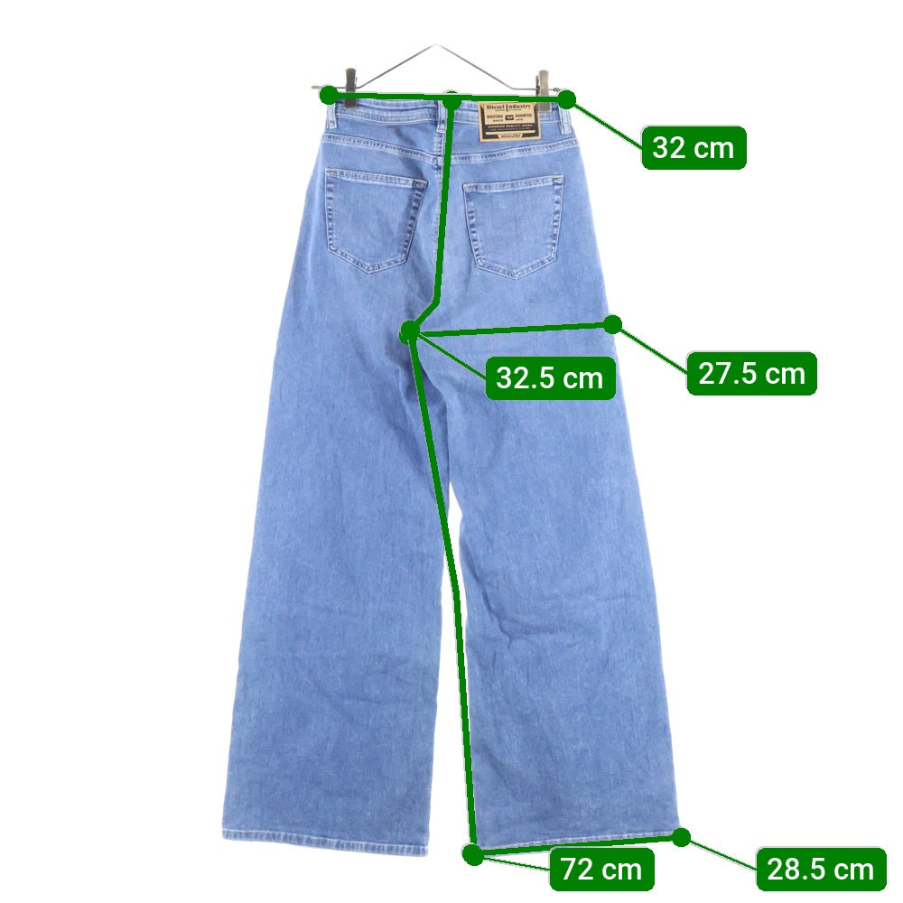 DIESEL(ディーゼル) リラックスフィト ワイド デニムパンツ レディース インディゴ 2024 P-MIRT-OUT