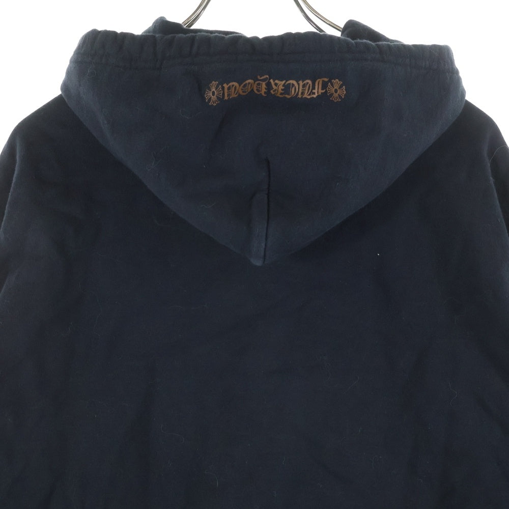 CHROME HEARTS(クロムハーツ) SWTSHRT PLVR 袖ロゴ プルオーバーフーディ パーカー ブラック