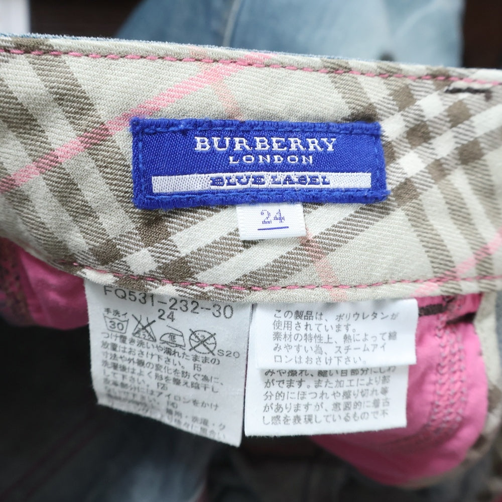 BURBERRY BLUE LABEL(バーバリーブルーレーベル) デニム ハーフパンツ インディゴ FQ531-232-30
