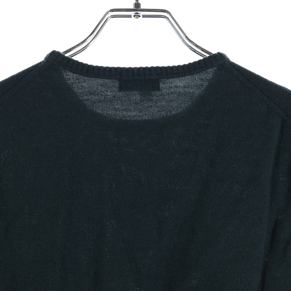 BURBERRY BLUE LABEL(バーバリーブルーレーベル) 刺繍 クルーネック 半袖セーター ブラック レディース FBF18-565-65