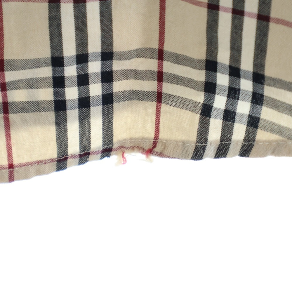 BURBERRY BLUE LABEL(バーバリーブルーレーベル) 刺繍 チェック 長袖シャツ ベージュ レディース FE575-536-43