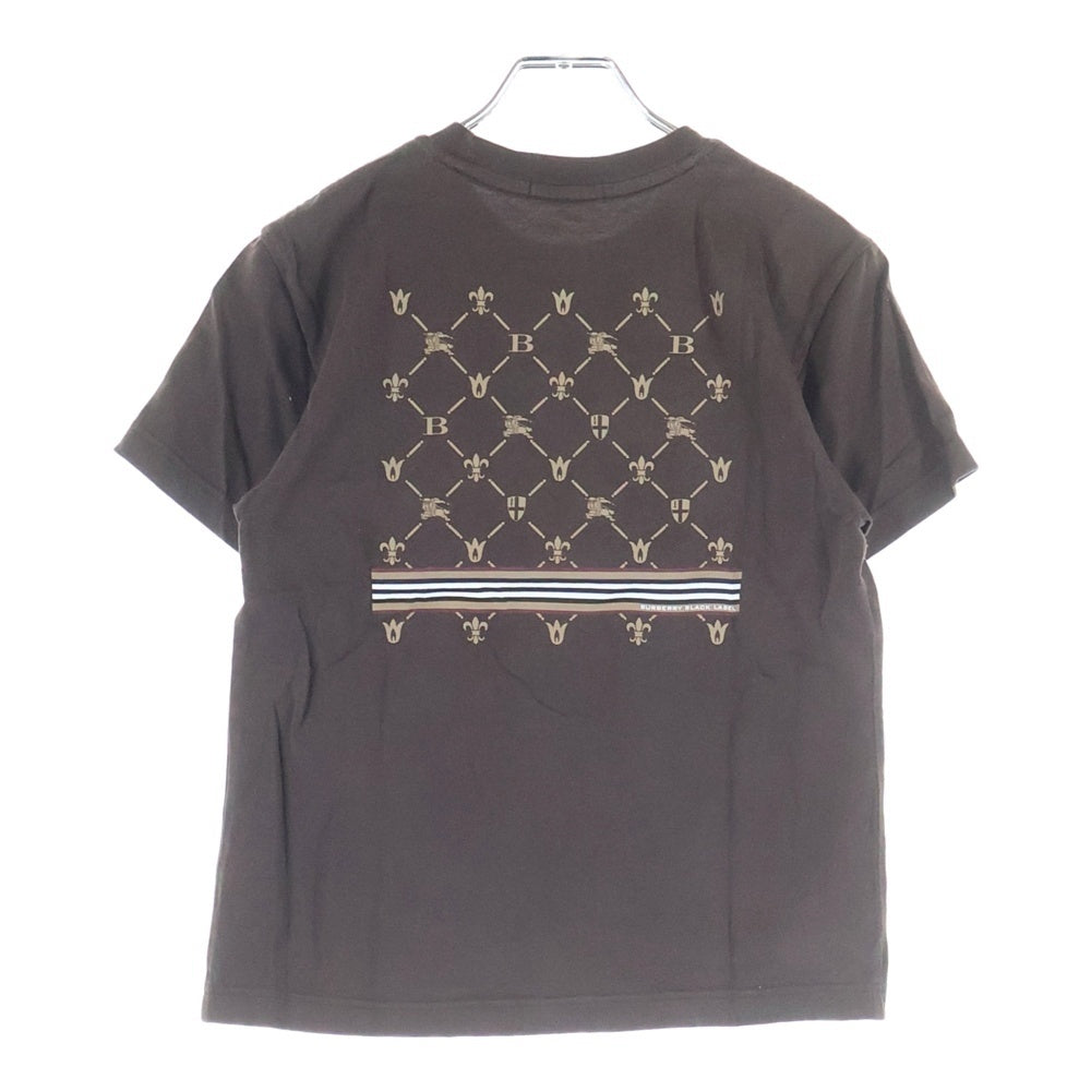 BURBERRY BLACK LABEL(バーバリー ブラックレーベル) ロゴプリント クルーネック 半袖Tシャツ ブラウン レディース BMV50-226-57