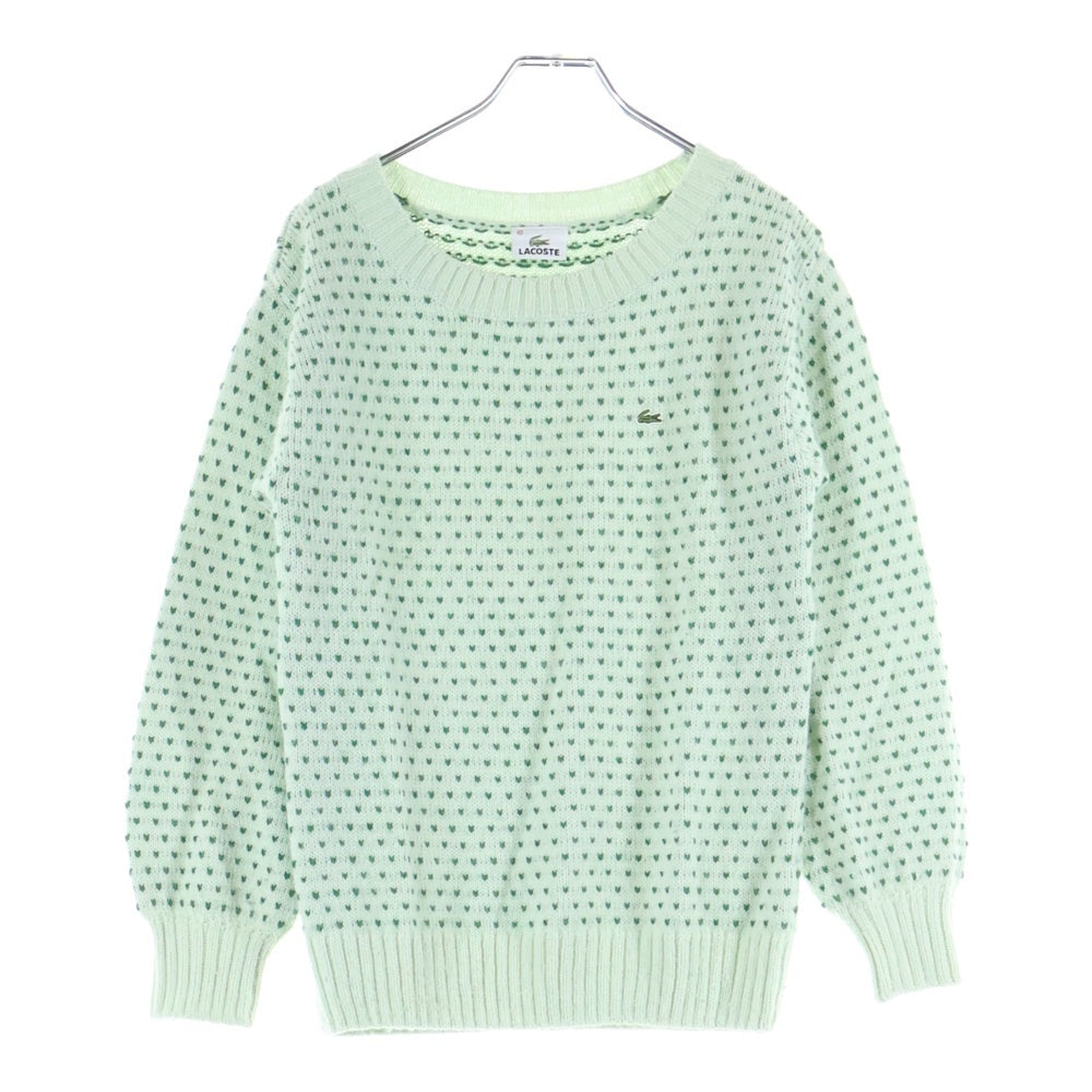 LACOSTE(ラコステ) アルパカ混 ワッペン クルーネック ニットセーター グリーン AF400S