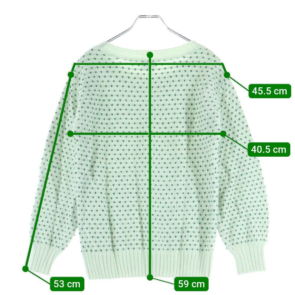 LACOSTE(ラコステ) アルパカ混 ワッペン クルーネック ニットセーター グリーン AF400S