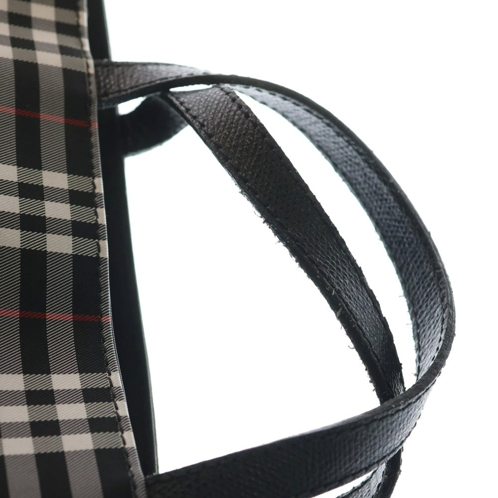 BURBERRY(バーバリー) ノバチェック ナイロン ミニ トートバッグ ブラック レディース