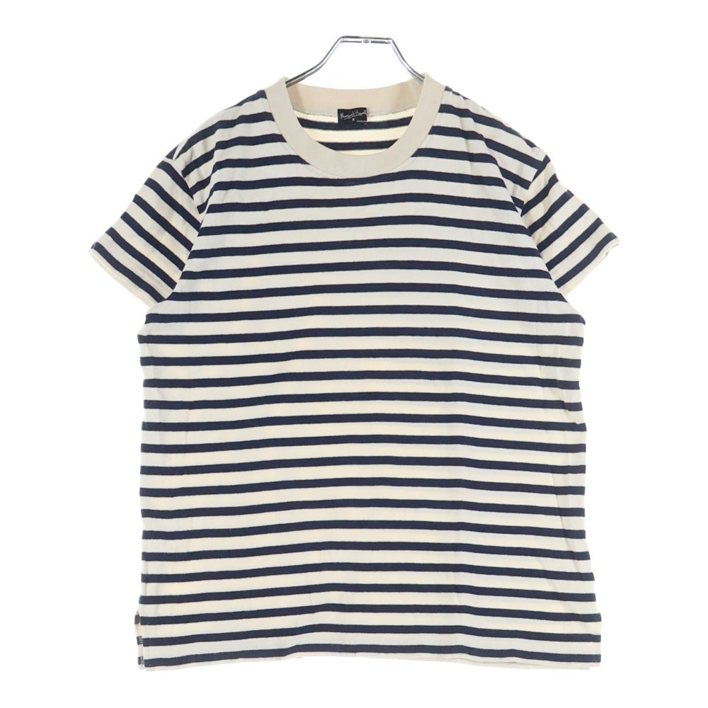 MARGARET HOWELL(マーガレットハウエル) ボーダー 半袖Tシャツ カットソー ホワイト/ネイビー レディース