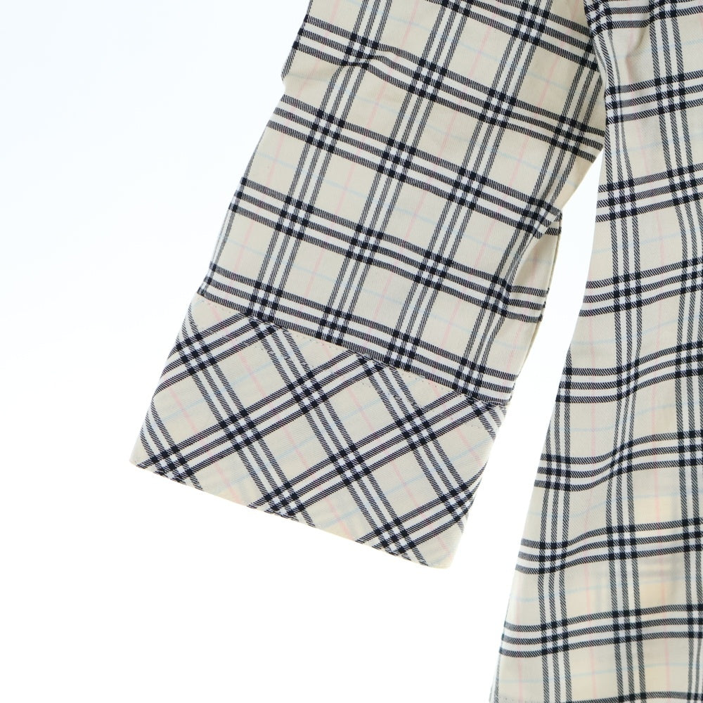 BURBERRY BLUE LABEL(バーバリーブルーレーベル) 刺繍 チェック 長袖シャツ ベージュ レディース FEF03-170-03